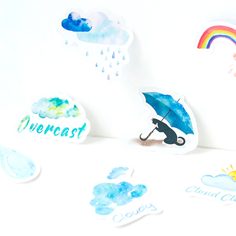 Small Weather Stickers Custom Design Die C...