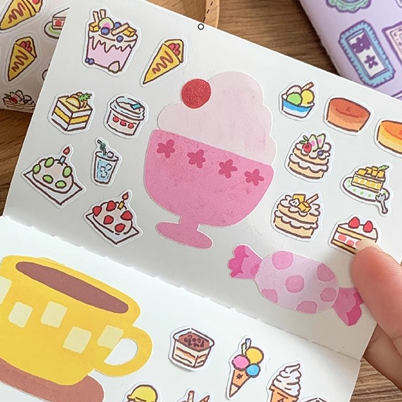 Cartoon Reusable Book Kid Saddle Binding Sticker Book For DIY