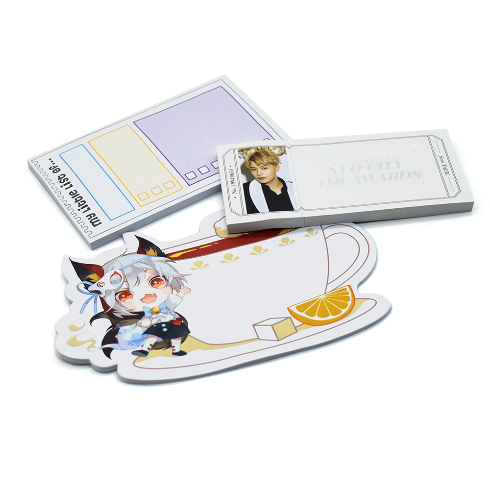 Custom Design Printed Die Cut Sticky Notes