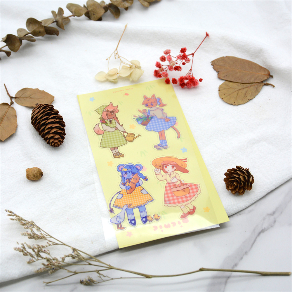 Custom Text Clear Planner Stickers Sheet