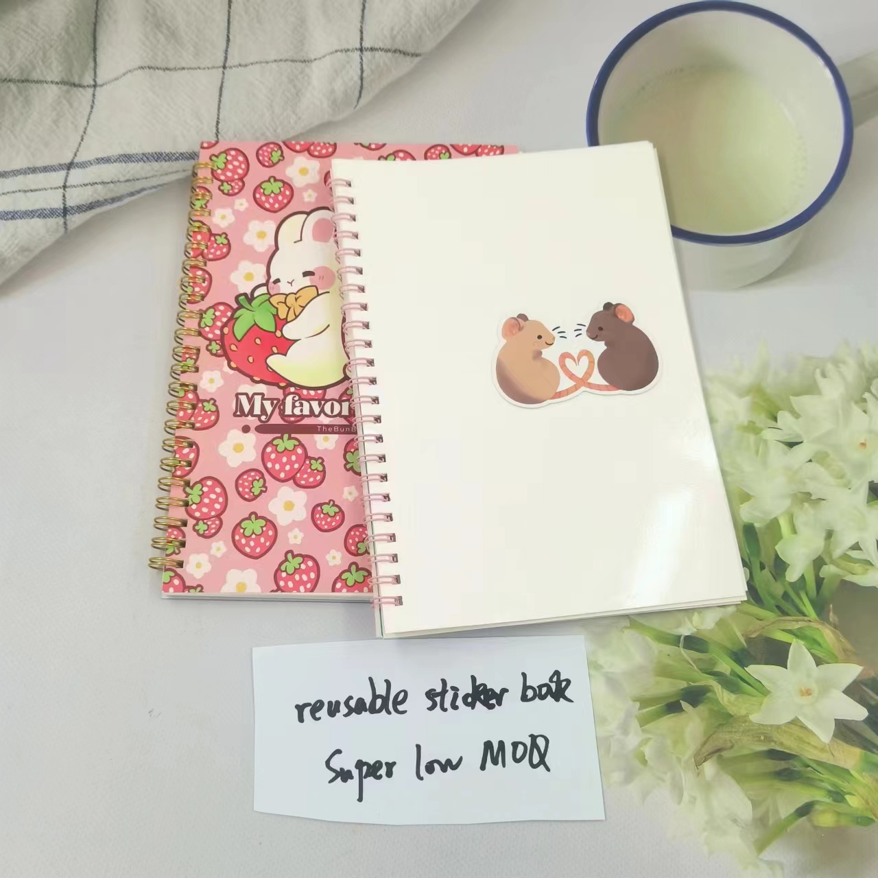 Custom Blank Spiral Reusable Sticker Book ...