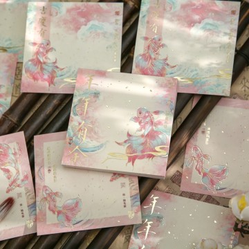 Custom Design Foil Memo Pad Set Gold foil Notepad Stationery Desk Note Pads