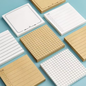 Custom Kraft Paper Sticky Notes 3”x3”Self-...