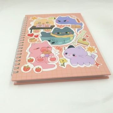Custom hard cover reusable sticker book