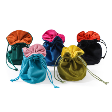 ROMI Aksamitny woreczek z logo - hurtowa sprzedaż...