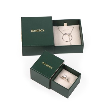 ROMI personalised green cardboard jewelry boxes small gift boxes for jewelry