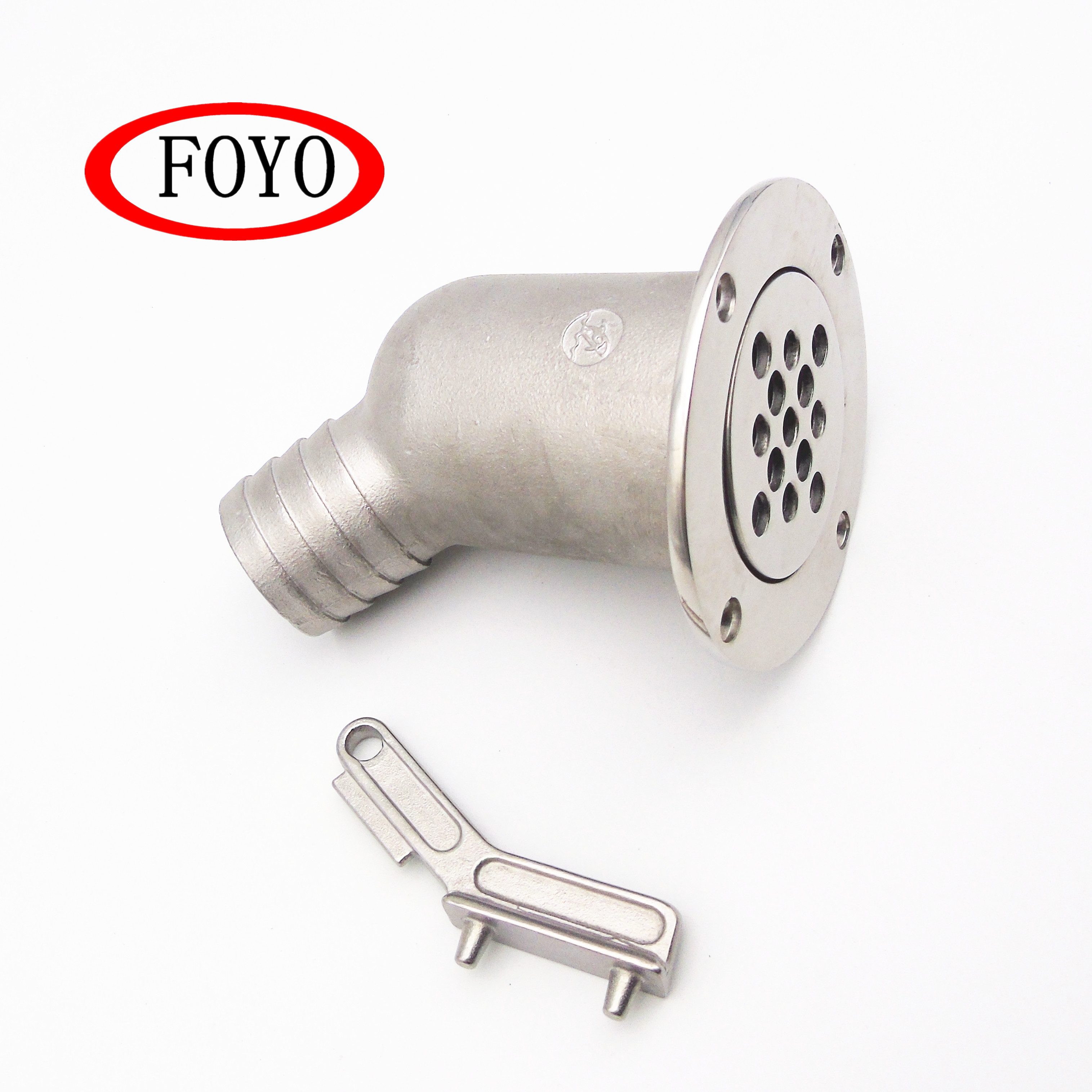FOYO Marine Stainless Steel Deck Drain Scupper for Boat