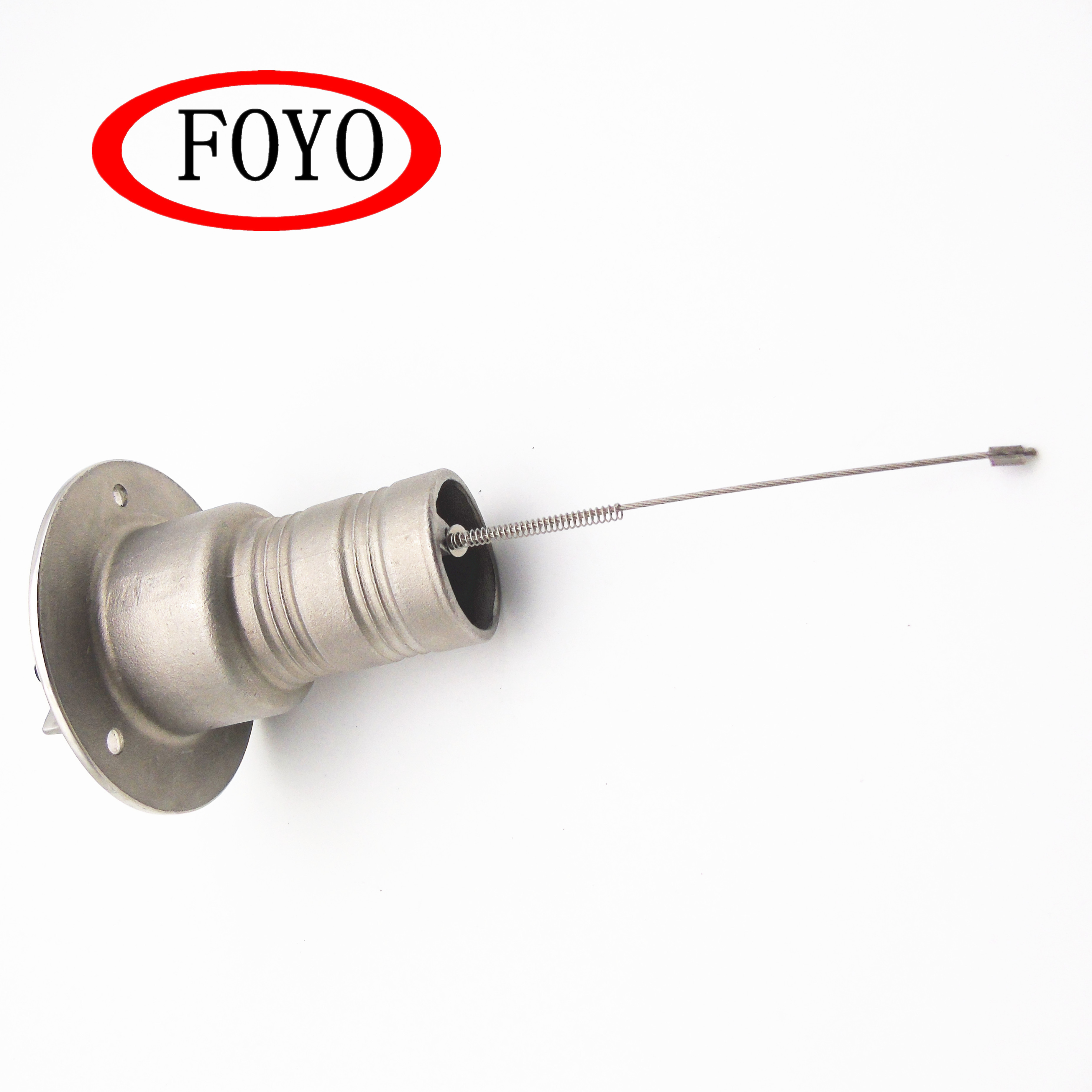 FOYO Marine Stainless Steel Gas Lock Deck Fill Plate for 1-1/2" Hose