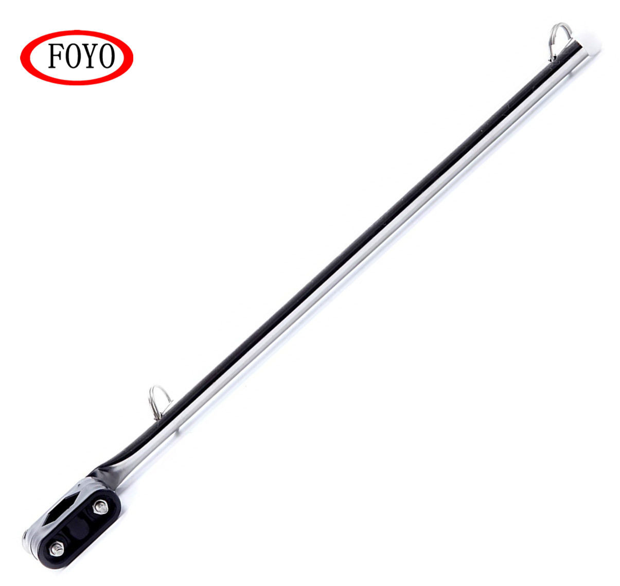 Foyo Stainless Steel Rail Mounted Flag Staff Boat Flag Pole