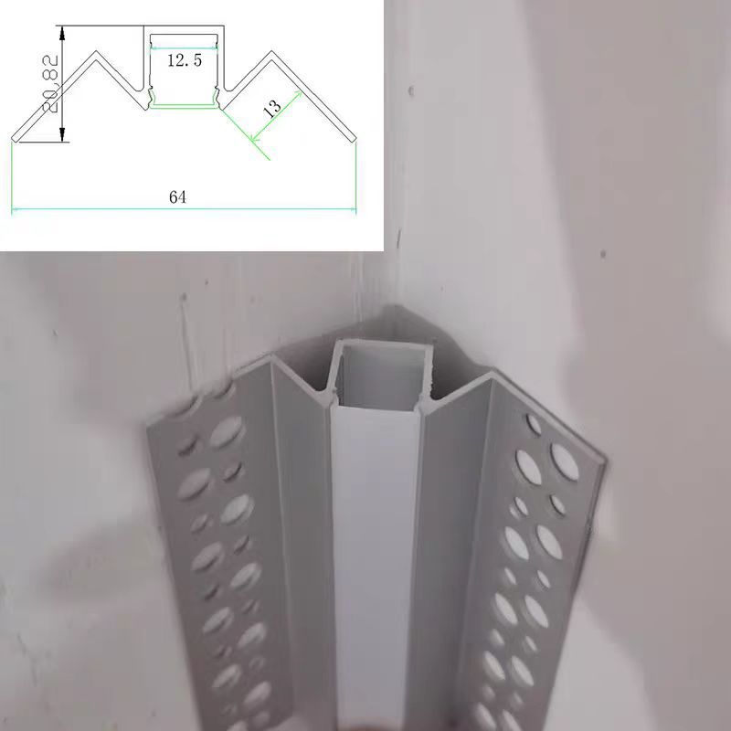 Embedded LED linear light embedded linear light living room concealed line light double eyelids aluminum trough ceiling light slot