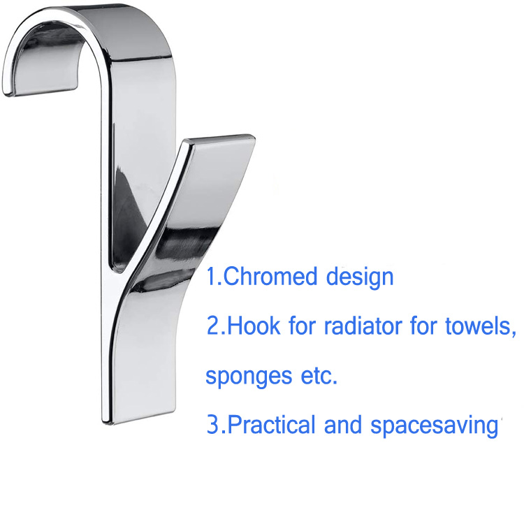 Space-Saving Single Hook for Bathroom Radiators