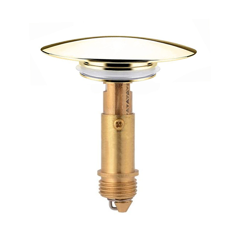 Pop Up Click Spring Drain Fitting, Sliding Sink Plug, Pop Up Drain Valve For Kitchen, Bathroom, Sink, Bathtub, Solid Brass Chrome Plating, 40 mm, 66 mm