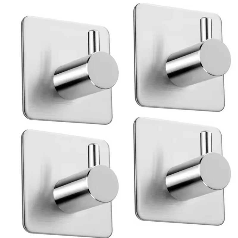 Stainless Steel Bathroom Kitchen Adhesive Wall Hook, Clothes Hook