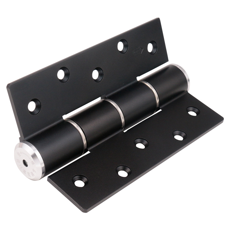 Modern Design Black Automatic Door Closer with Hydraulic Buffer and Spring Rebound Hinge Self-Closing Hinge