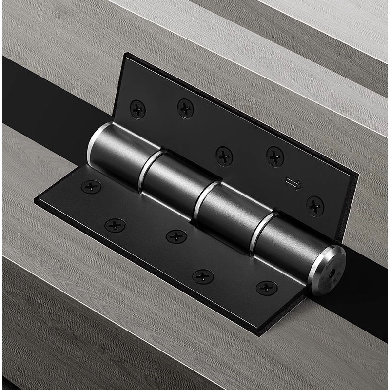 Modern Design Black Automatic Door Closer with Hydraulic Buffer and Spring Rebound Hinge Self-Closing Hinge-product