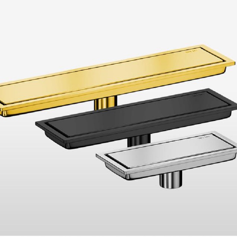 Customize Size New Design Linear Floor Drain Tile Insert Long Shower Drainer Transverse Horizontal SS304 for Bathroom