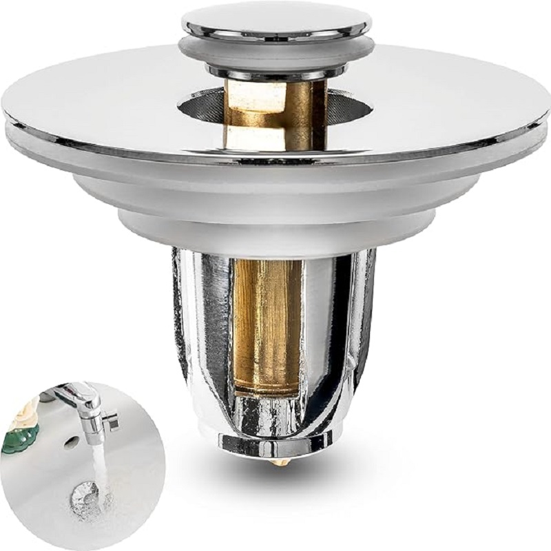 Stainless Steel Bathtub Stopper for 1.02-1.96 Standard Drain Holes
