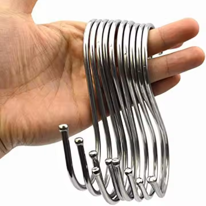 Stainless Steel Heavy Duty Hanging Hooks Chrome Plated S Shape Hooks
