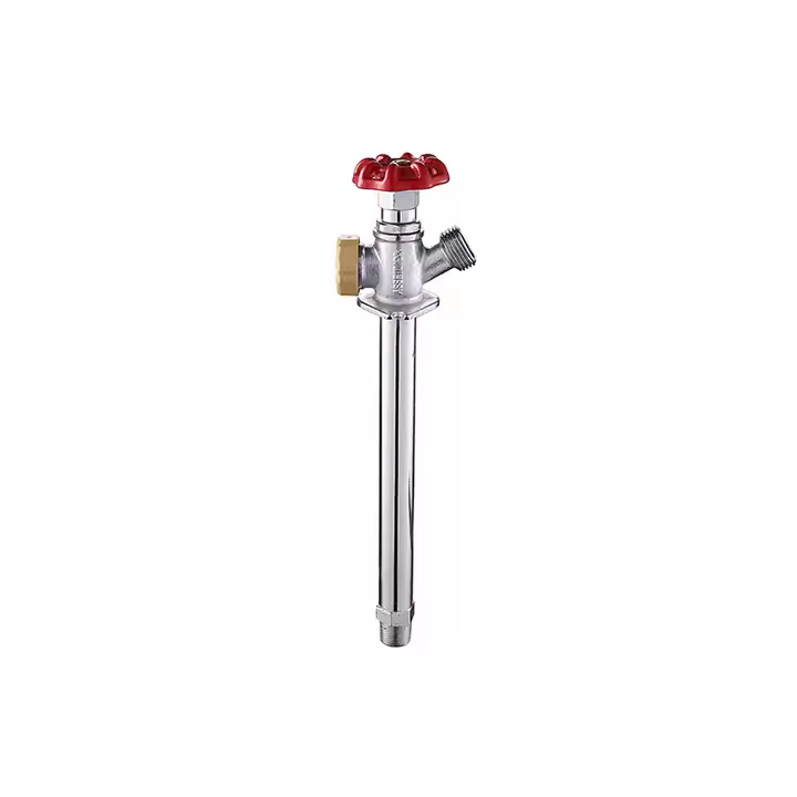 Multi-turn frost-free sillcock anti-siphon metal handle