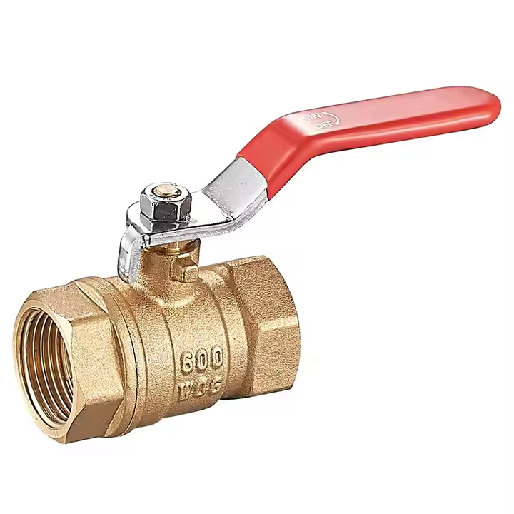 600wog full port brass ball valve with NPT thread BOP stem