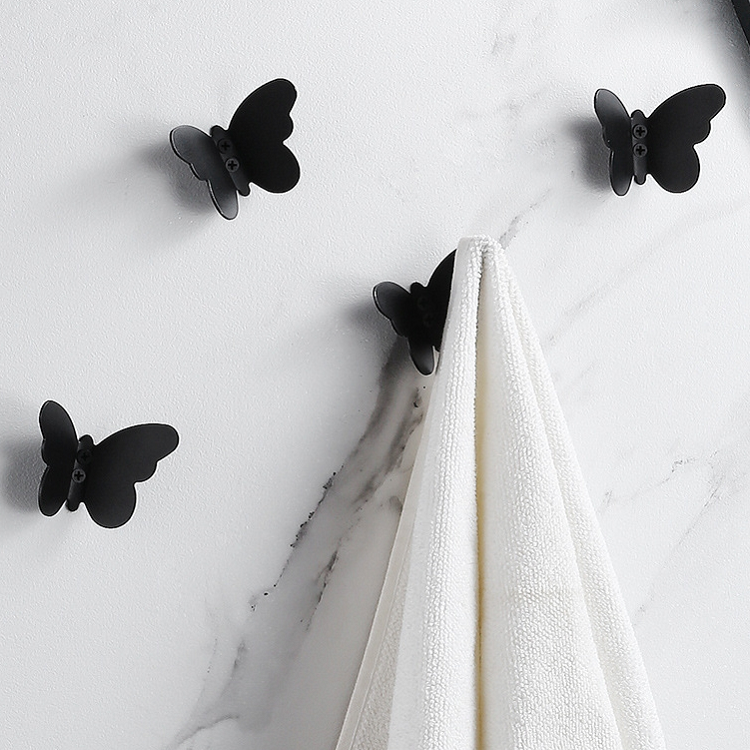 Bathroom kitchen stainless steel metal butterfly hooks