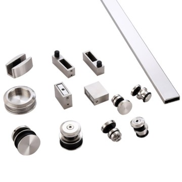 Shower Room Sliding Door Pulley Accessories, Shower Room Set, Sliding Door Complete Accessories, Bathroom Sliding Door Accessories, Shower Room 304 Stainless Steel Glass Sliding Door Pulley, Frameless