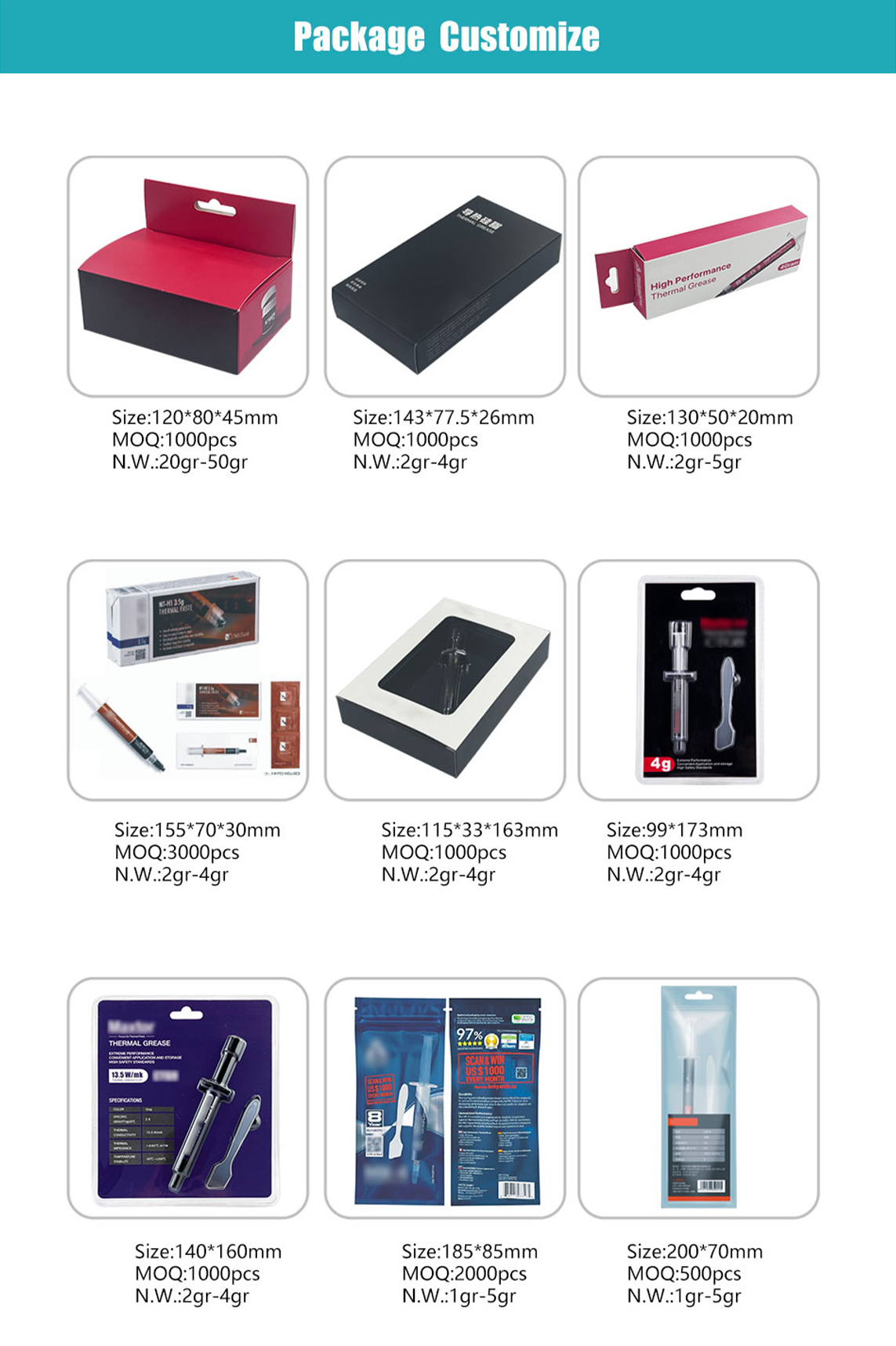 Thermal Paste packing customize2it