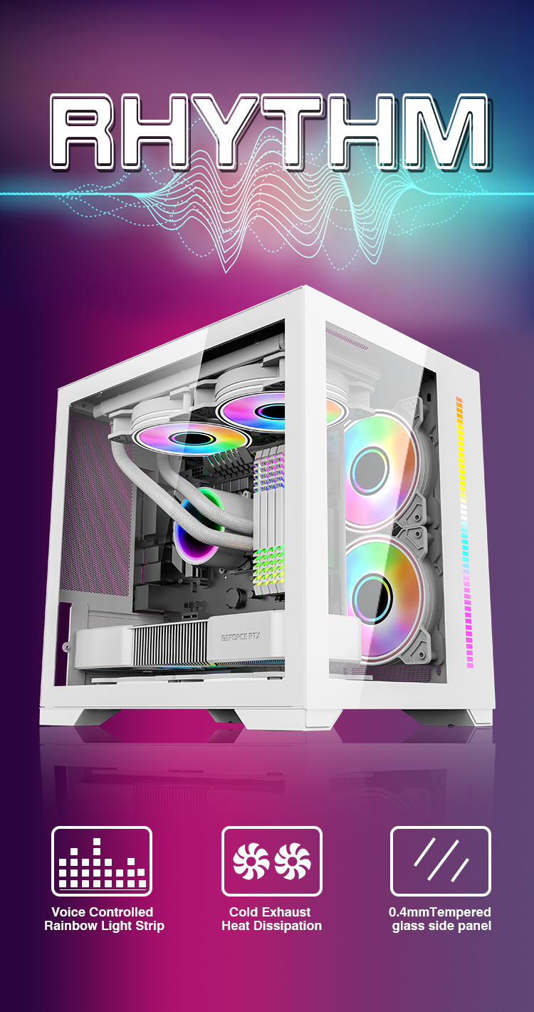 Mini Itx Pc Case Aluminum PC Case White Computer Case (3)