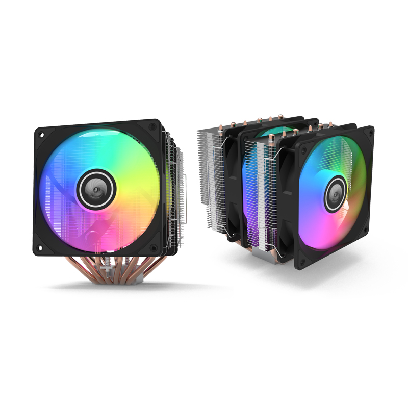 6 Copper Pipe Double Tower Double Fan 120mm PC Cpu Cooler AIO Cpu Cooling System ARGB Fan