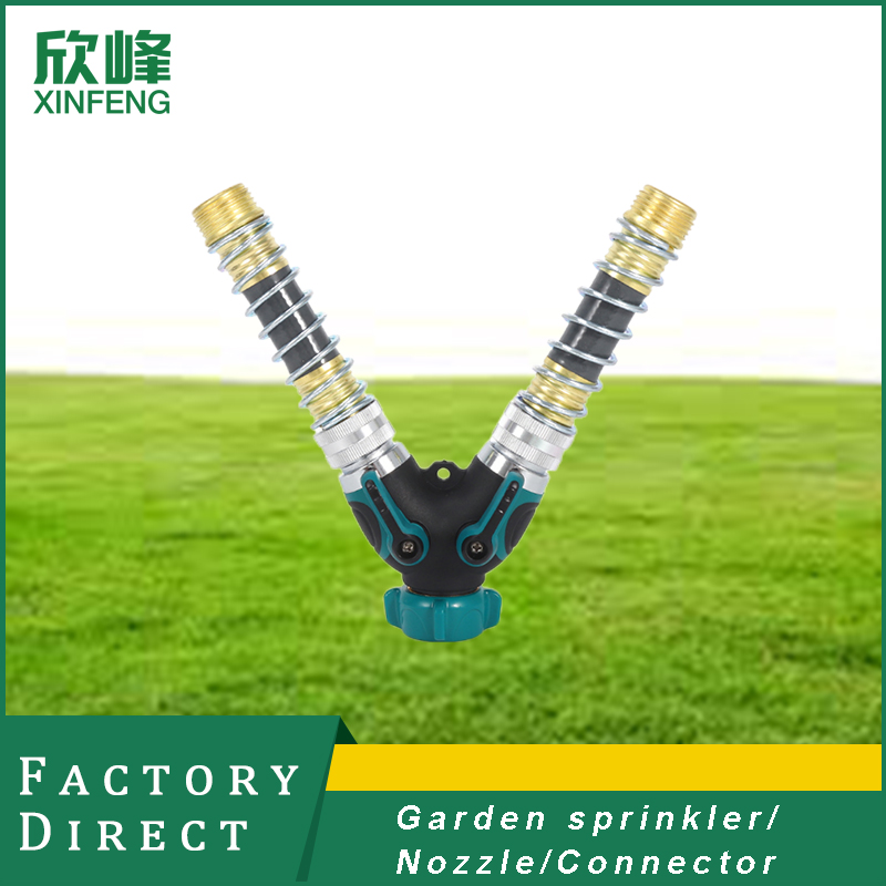 Hose Adapter Metal Good Sealing Easy Grip Heavy Duty Hose Splitter for Irrigation for Garden Lawn