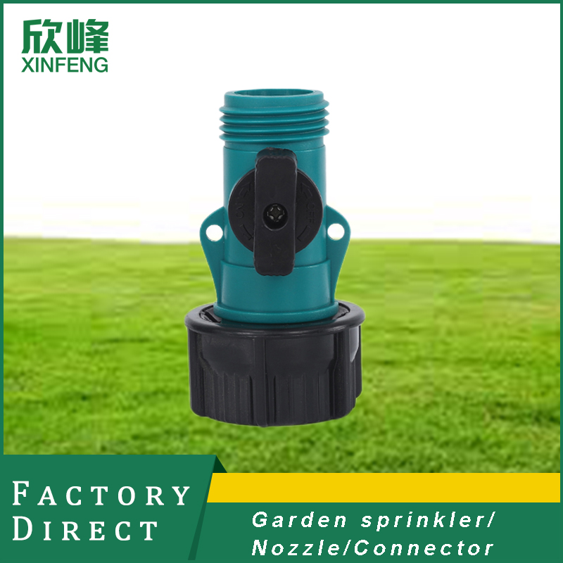 Plastic Single Water Shut-Off Valve Hose Connector Garden Hose Drain Valve