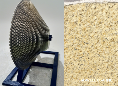 What type of micron iron powder is suitable for the matrix of the tower saw segment for cutting golden hemp?
