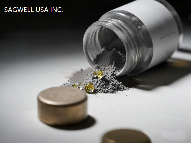 What characteristics does the Sagwell FeZn alloy powder exhibit in diamond tool applications?