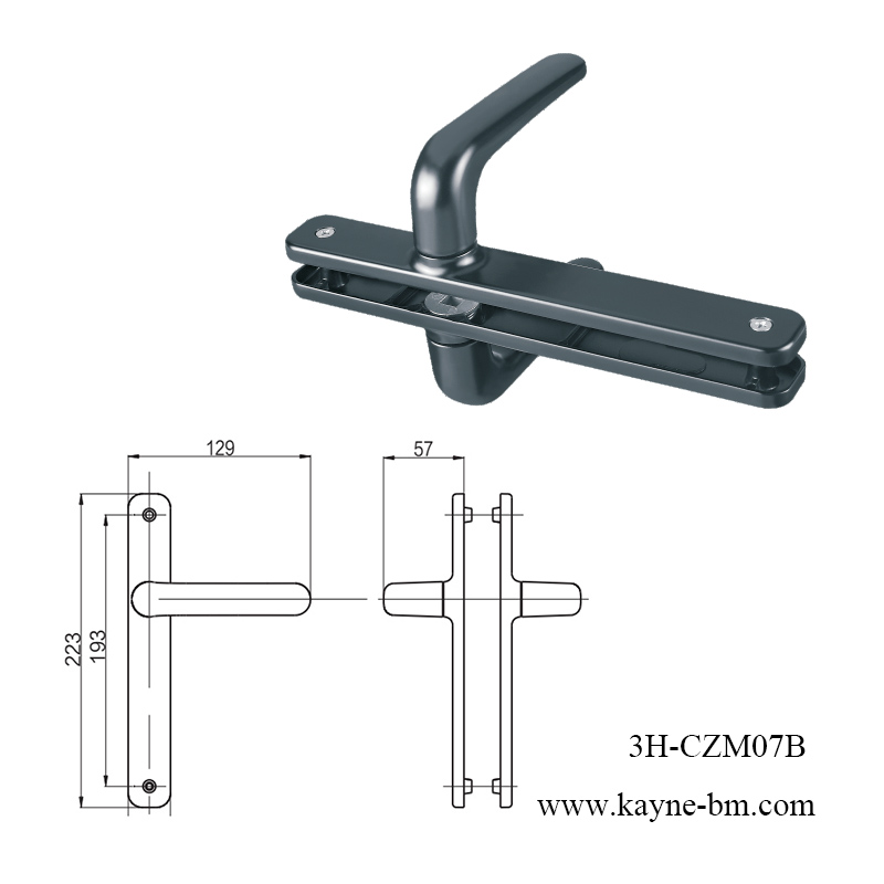 3H-CZM07/3H-CZM07B UPVC Aluminum Door and Window Handles Casement Door Handle