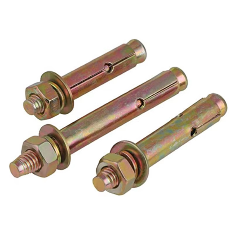 3H-V028 Galvanized Carbon Steel Chemical Anchor Bolt Expansion Mechanical Bolt Double Sleeve Mechanical Bolt
