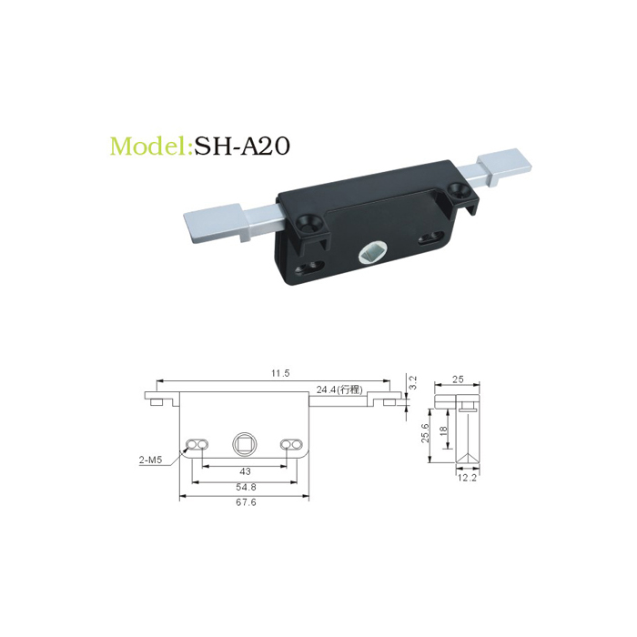 Transmission Window Lock Box High Security Aluminum Casement Windows Multi-point Lock Case