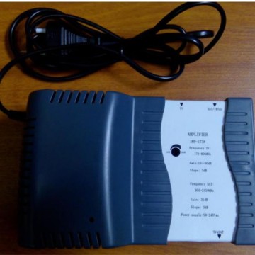 AMP1738  174-806MHZ 950-2150MHZ 2 in 1 out TV+SAT hybrid amplifier