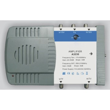 A3230 3 in 2 out TV+ 2 SAT hybrid amplifier