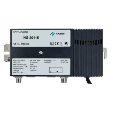 20115 20dB 1 in 1 out Bidirectional CATV Home Distribution Amplifier