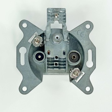 Soket dinding SAT-TV-RF SATSD3.uk soket dinding terminal tunggal 3 lubang
