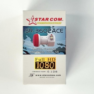 OEM Ku बैंड ट्विन LNB स्टार COM SR-3602ACE