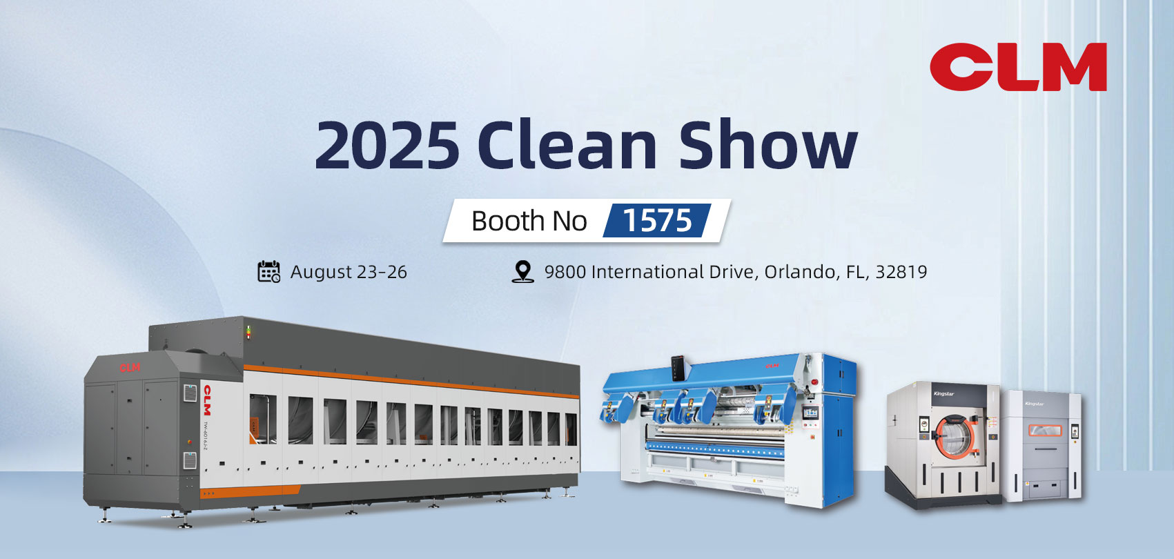 CLM Продемонстрирует Полный Ассортимент Прачечного Оборудования на Clean Show 2025