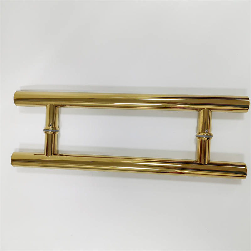 H-Type Stainless Steel Glass Door with Gold-Plated04
