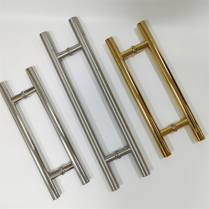 H-Type Stainless Steel Glass Door with Gold-Plated05