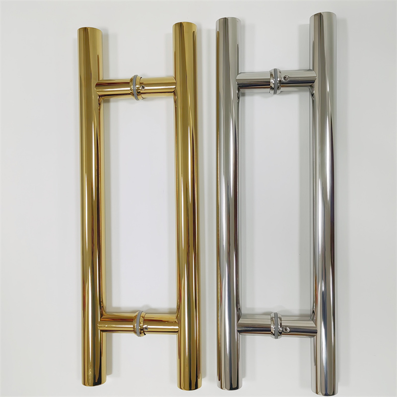 H-Type Stainless Steel Glass Door with Gold-Plated06