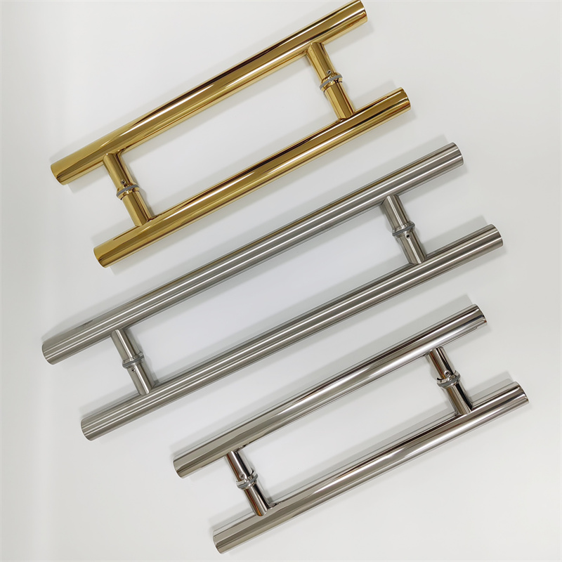 H-Type Stainless Steel Glass Door with Gold-Plated08