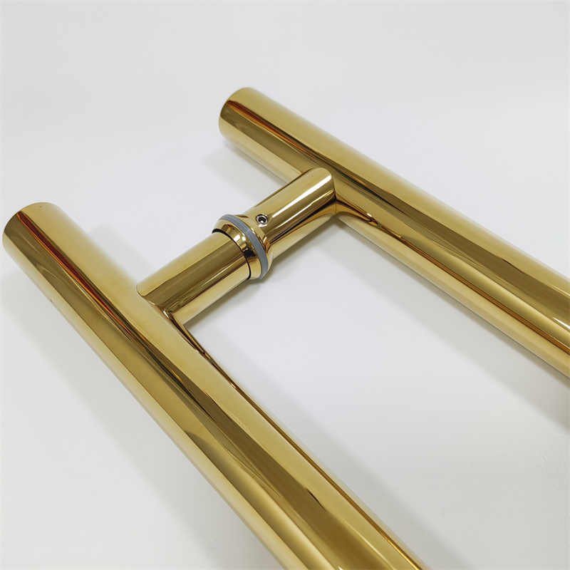 H-Type Stainless Steel Glass Door with Gold-Plated09