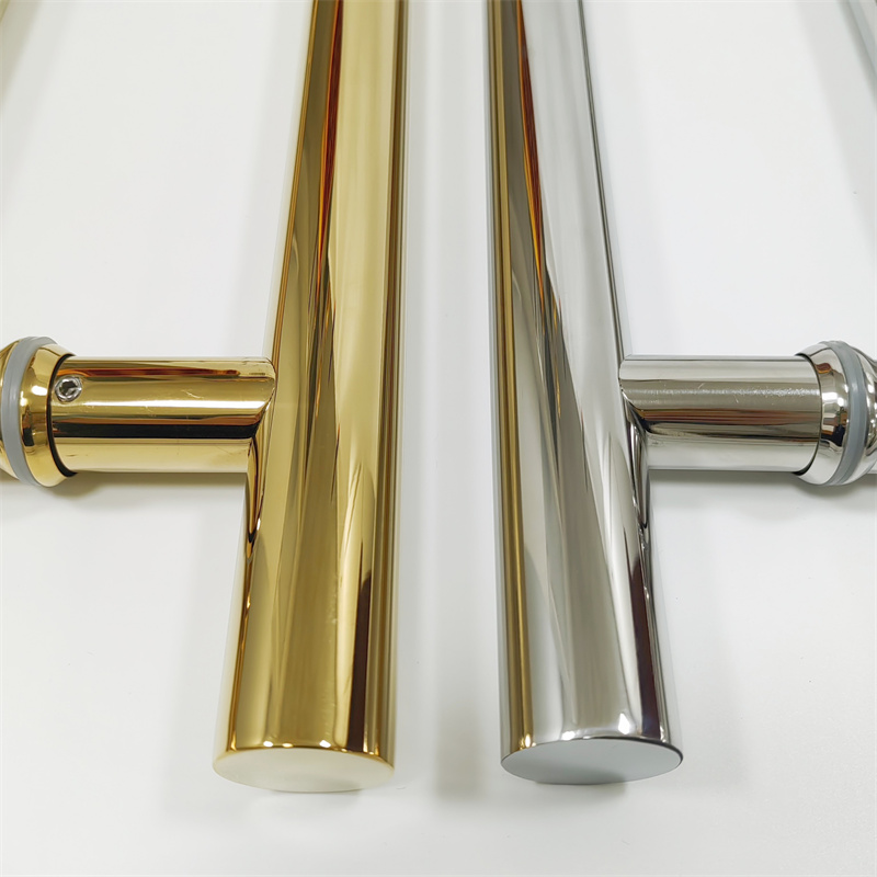 H-Type Stainless Steel Glass Door with Gold-Plated11