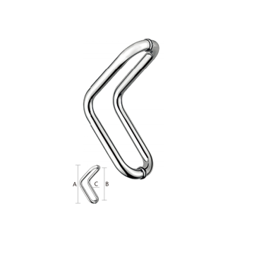 Stainless Steel Triple Bend Bathroom Grab Bar