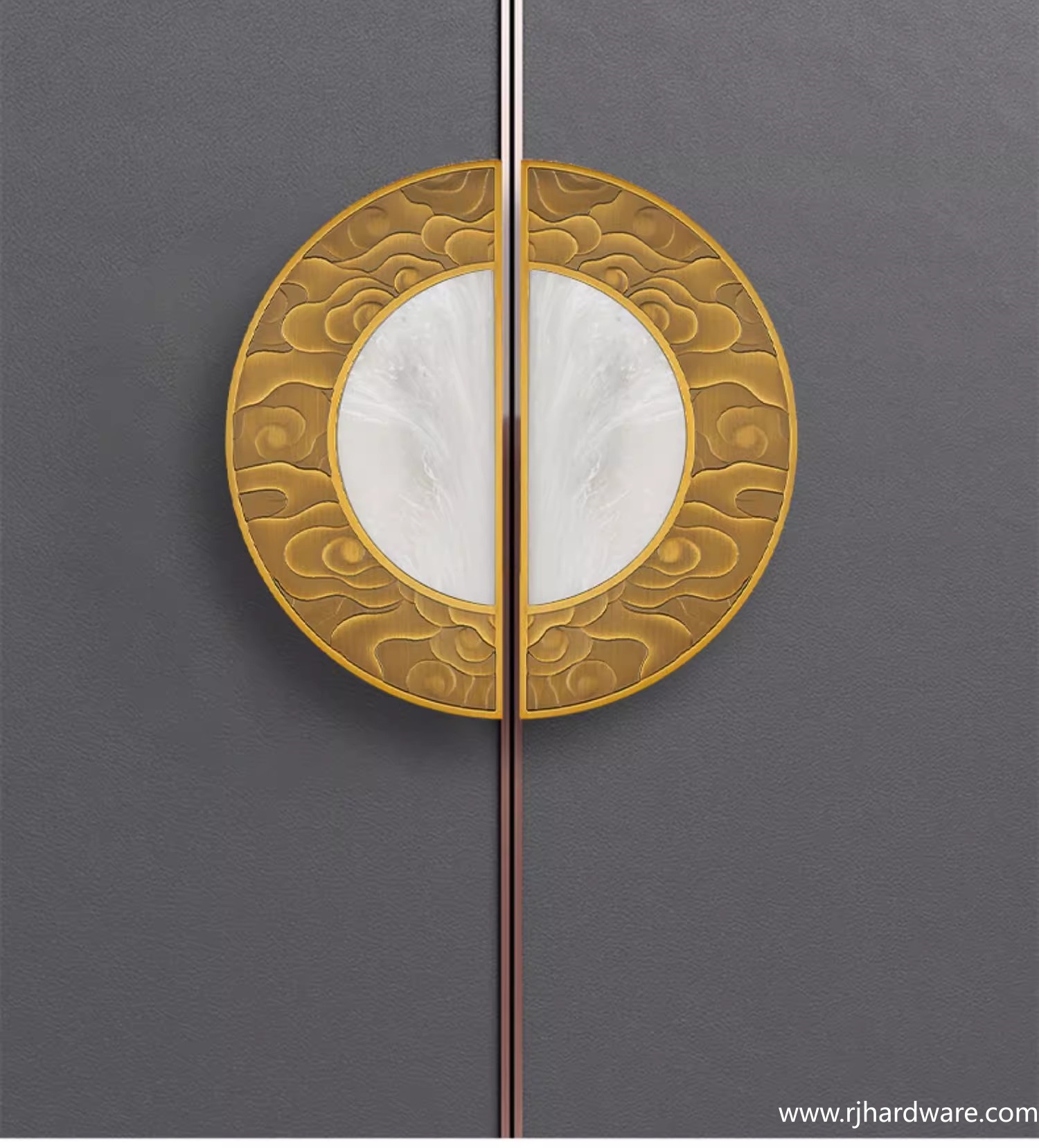 Bronze-colored aluminum alloy semicircular handle-3